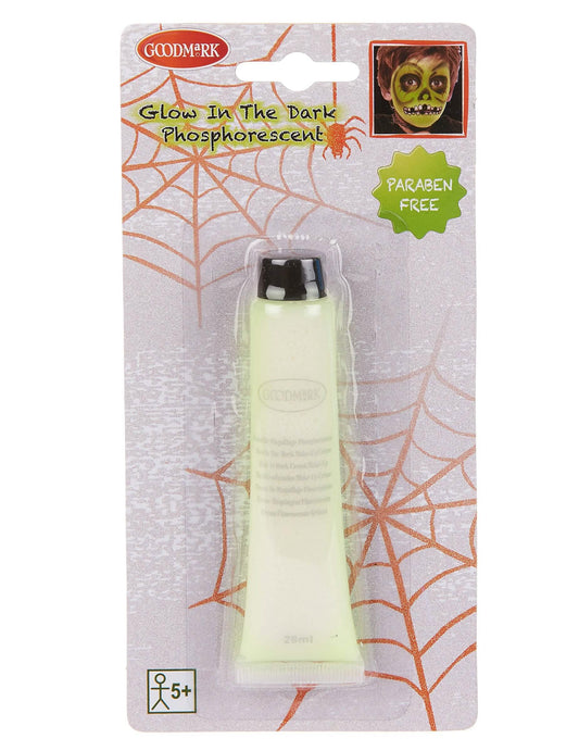 Maquillage de squelette de face de la crème phosphorescente maquillage fluo pour adulte vert néon
