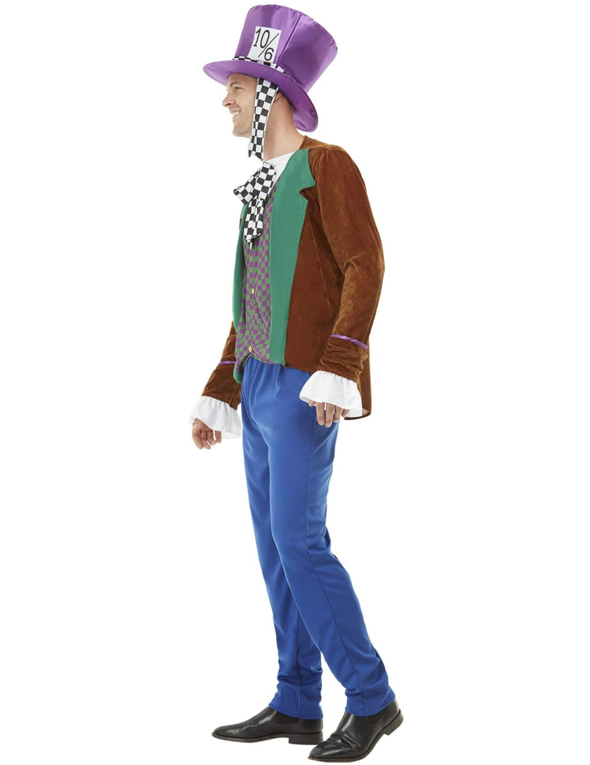 Vue de profil du déguisement de Chapelier fou pour homme