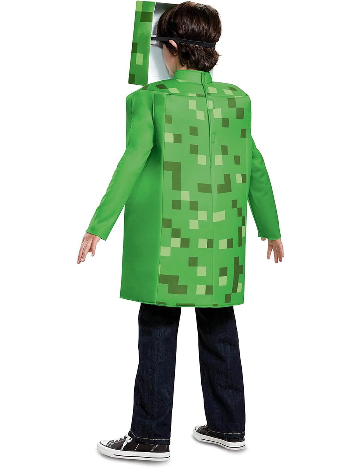 Vue de dos du déguisement Creeper Minecraft pour enfant