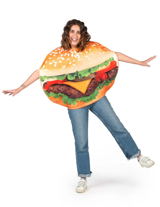 Grappig hamburger kostuum voor volwassenen
