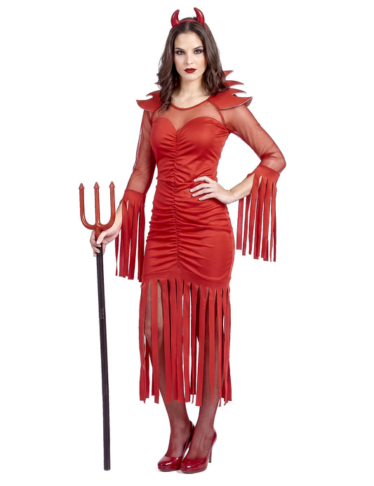 Déguisement démon du feu femme