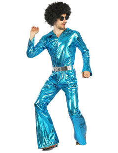 Disco kostuums voor volwassenen blauw