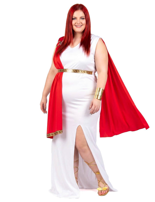 Déguisement grande taille déesse romaine à drapé femme