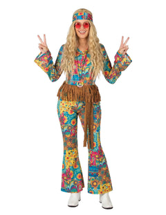 Volwassenen kostuums Hippies en flower power Dames