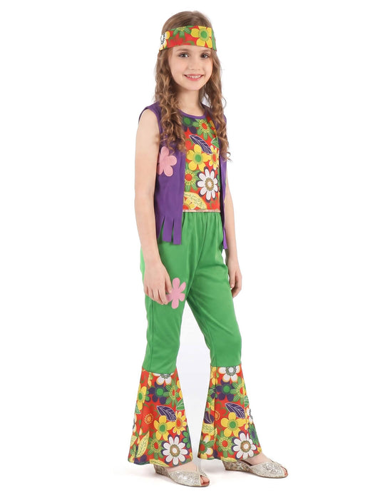 Hippie Flower Power kostuum voor meisjes