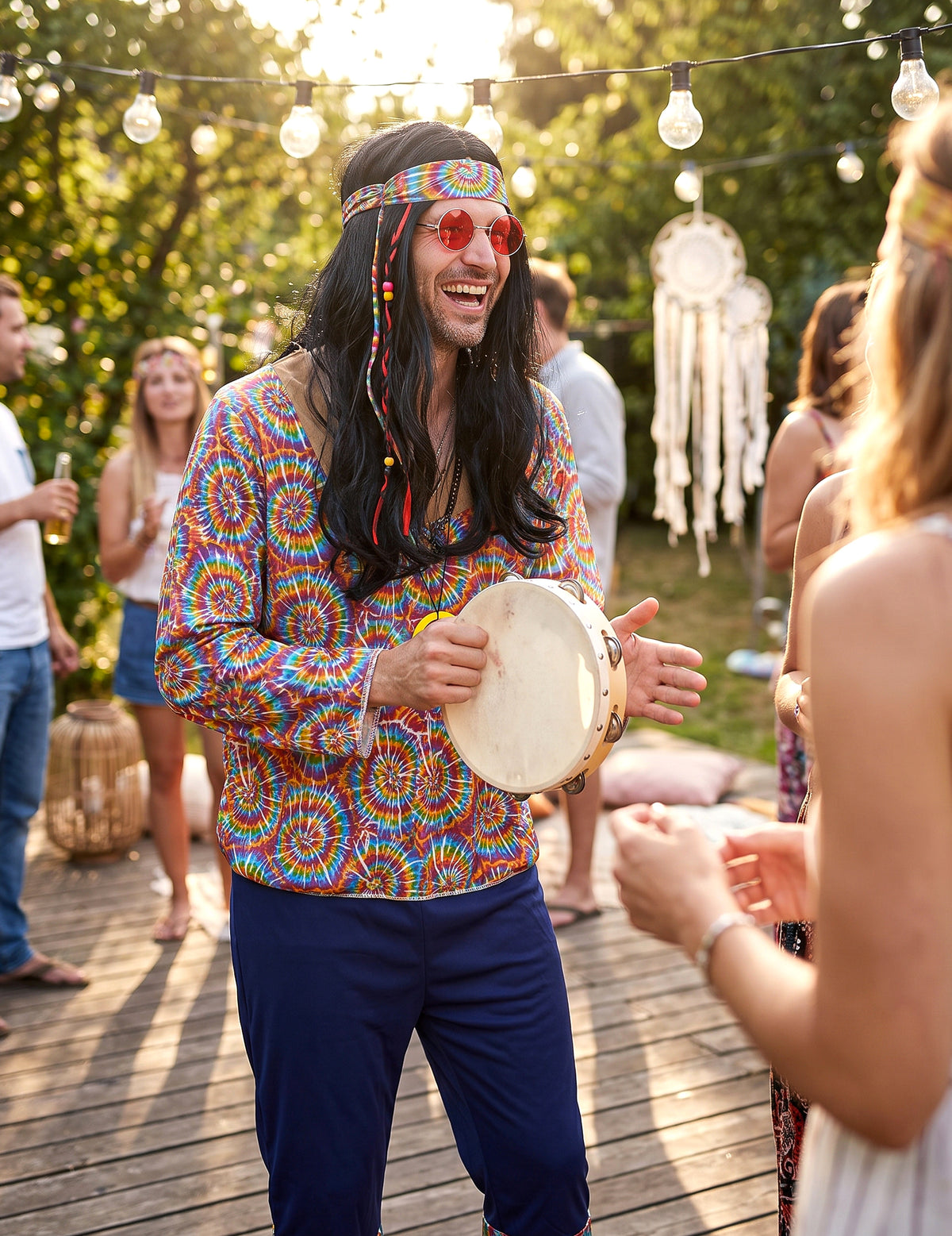 Hippiekostuum voor heren
