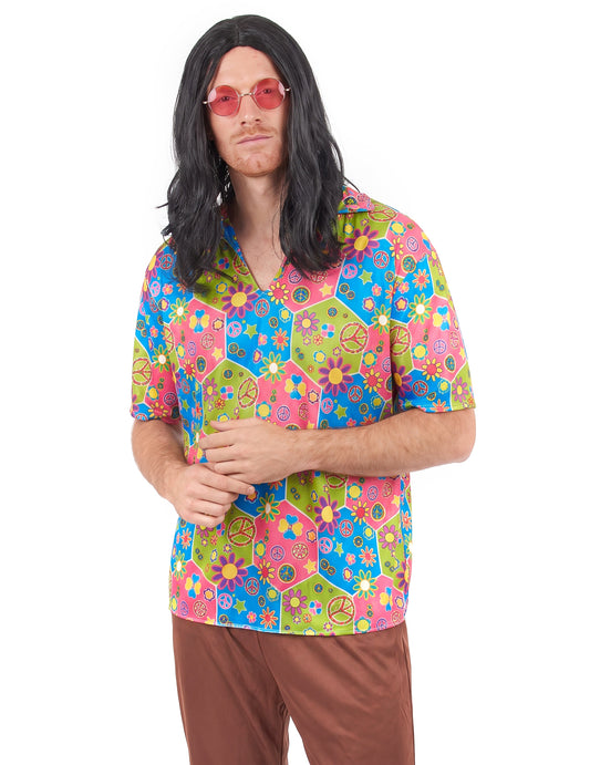 Déguisement hippie pantalon evasé homme