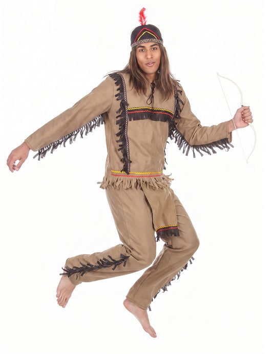 Déguisement indien effet velours homme