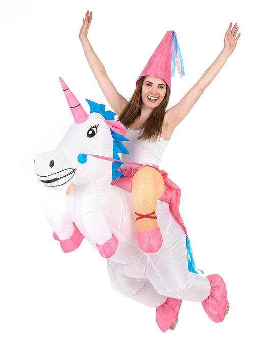 Déguisement licorne gonflable adulte