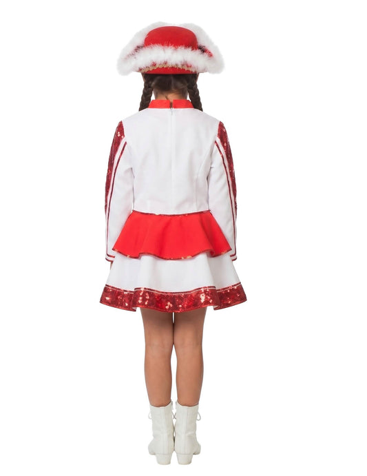 Déguisement Majorette rouge luxe fille