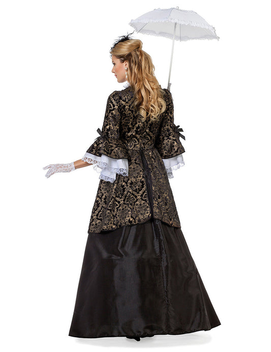 Déguisement marquise noir et doré femme