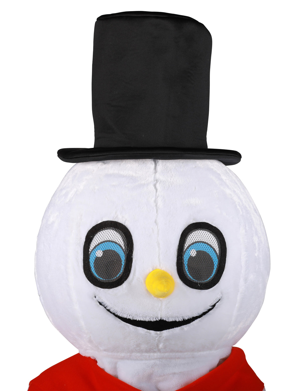 Luxe sneeuwpop mascotte pak voor volwassenen