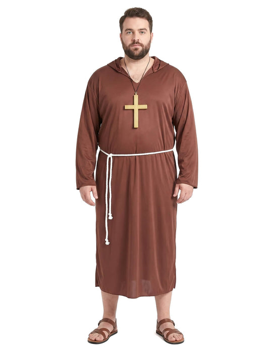 Déguisement moine marron clair grande taille homme