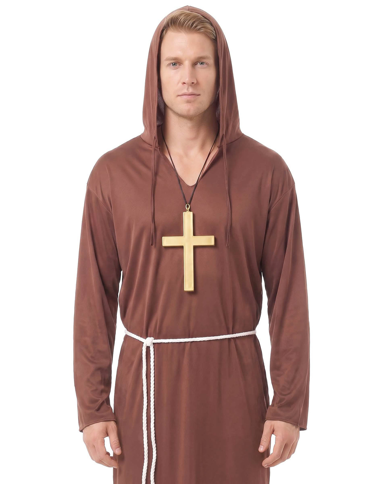 Déguisement moine marron clair homme