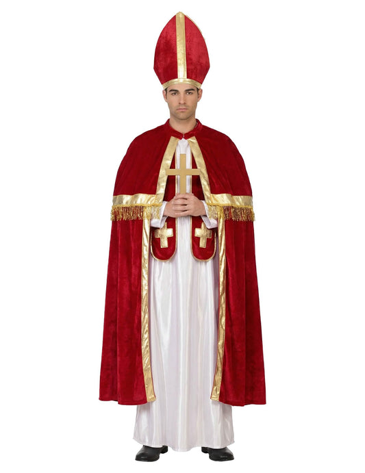 Vue de face du déguisement de pape