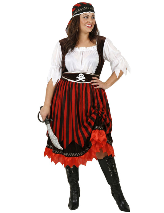 Burlesk piratenkostuum voor vrouwen