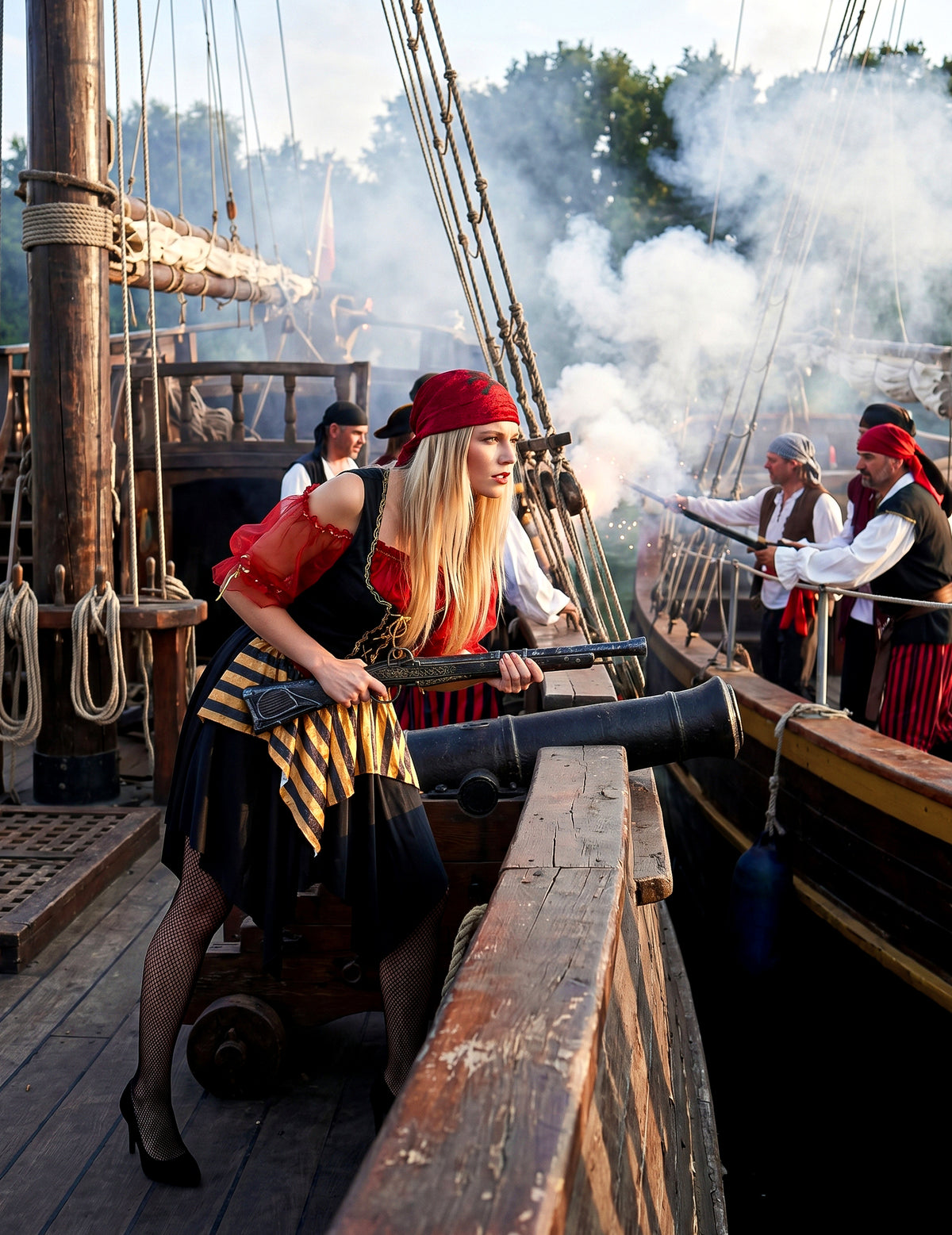 Déguisement pirate avec tulle femme