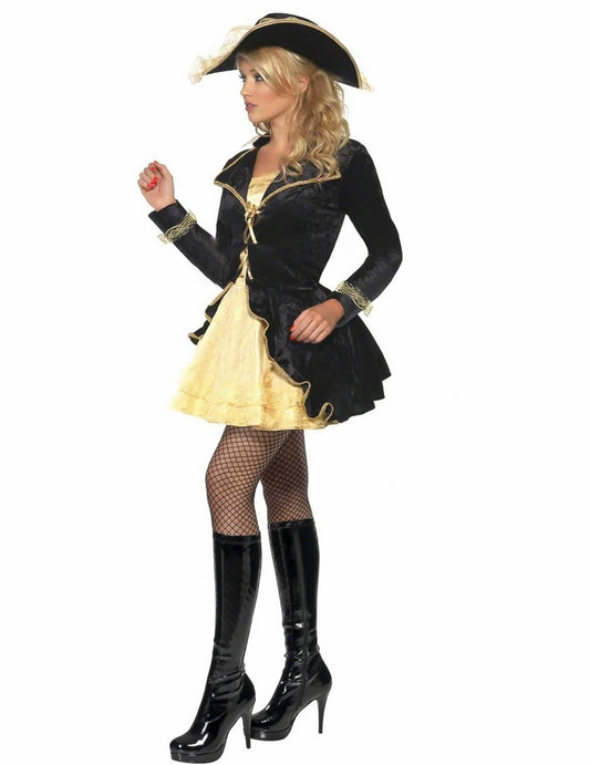 Elegant barok piraten kostuum voor vrouwen