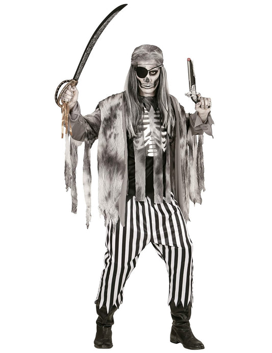 Sabre et pistolet du déguisement pirate squelette fantôme pour homme