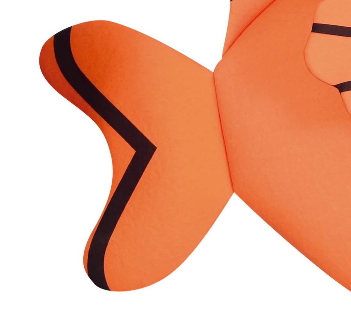 Détail de la queue du déguisement poisson clown pour enfant