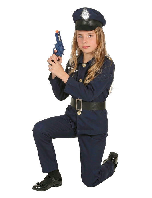 Marine blauw politiepak voor kinderen