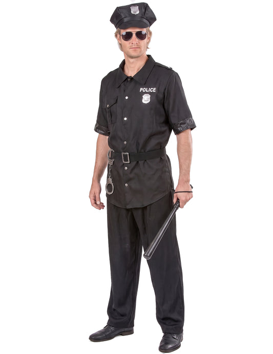 Déguisement policier noir homme