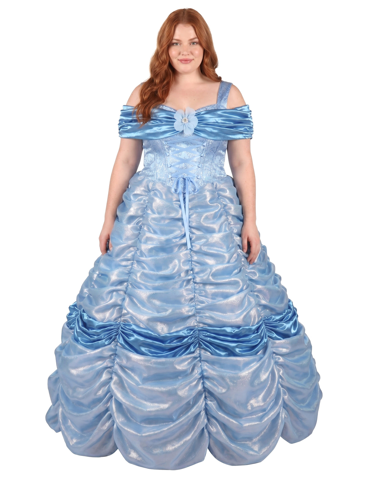 Déguisement princesse bleue haut de gamme pour femme