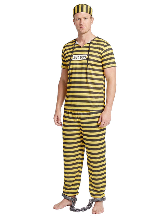 Déguisement prisonnierhomme jaune