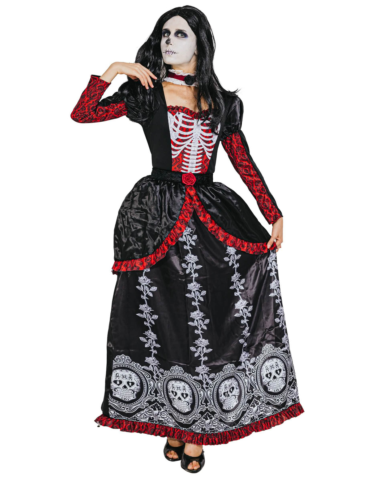 Déguisement de couple squelette Dia de los Muertos adulte