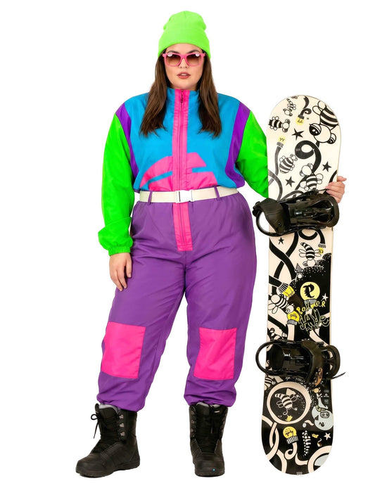 Groot formaat fluorescerend snowboardkostuum voor volwassenen