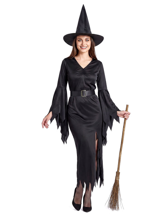 Déguisement sorcière noire sexy femme