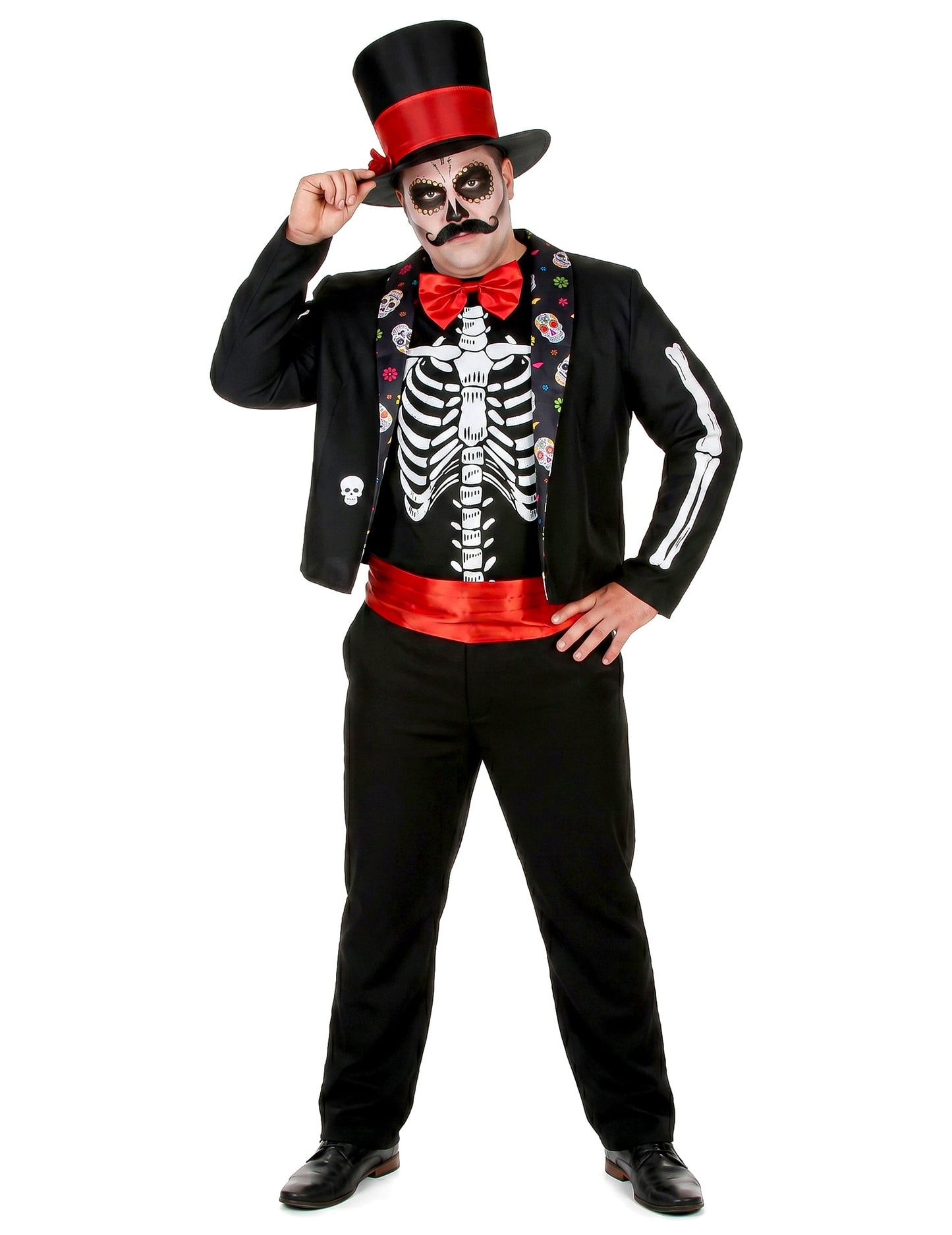 Día de los Muertos skelet outfit voor mannen