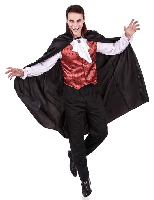 Halloween vampierenkostuum met cape voor mannen