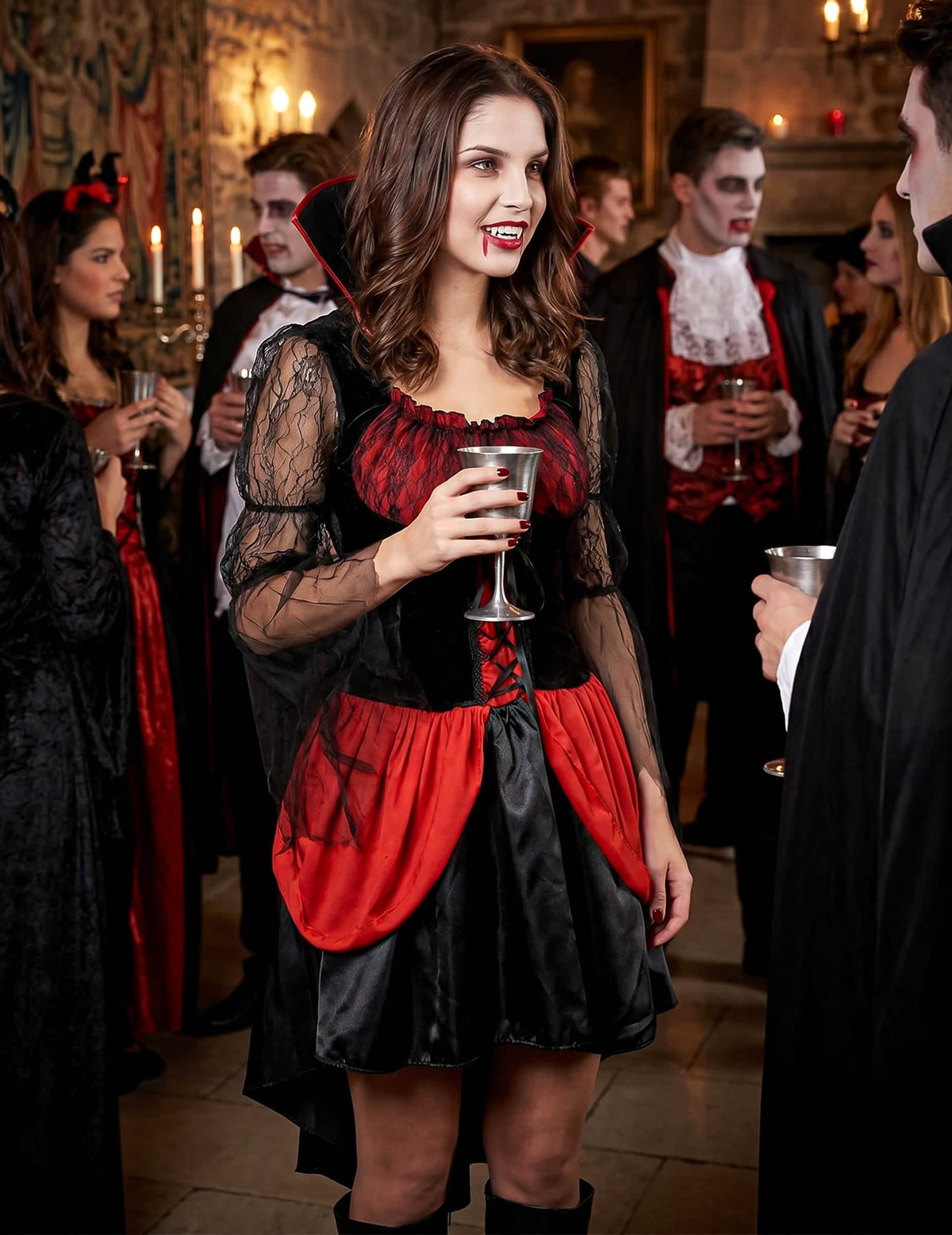 Déguisement Vampire Sexy rouge Femme