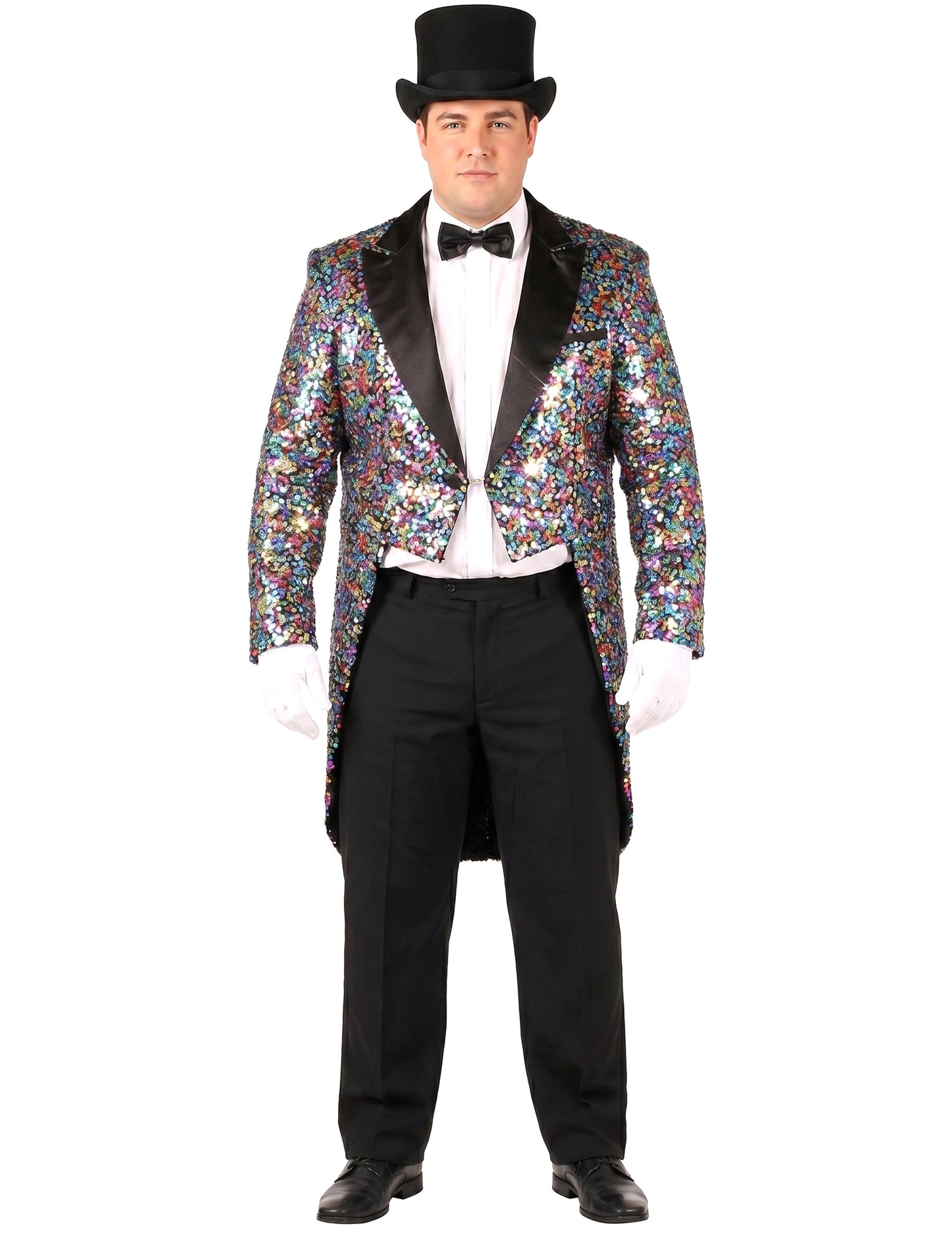 Déguisement veste Carnaval à paillettes multicolore homme