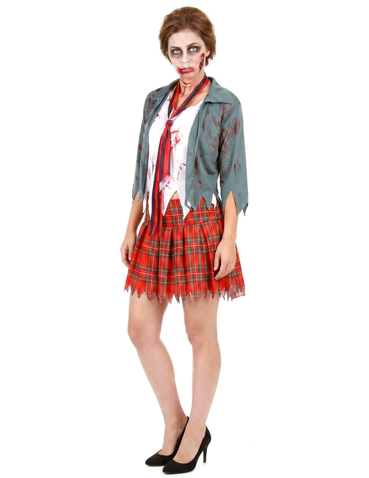 Bebloed Zombie schoolmeisje kostuum voor vrouwen