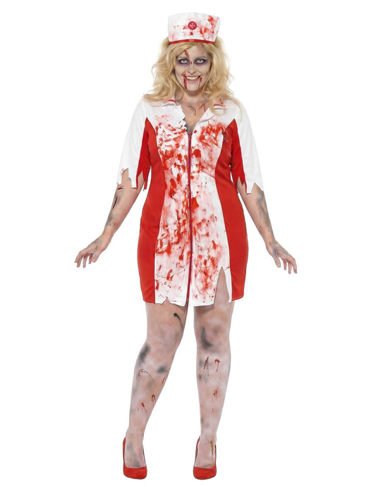 Bebloede verpleegster outfit voor dames Halloween