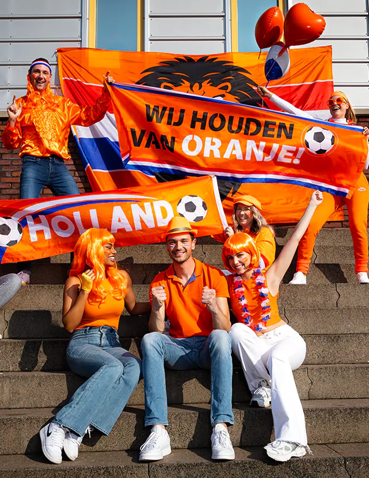 Grote supportervlag Nederland 200 x 300 cm