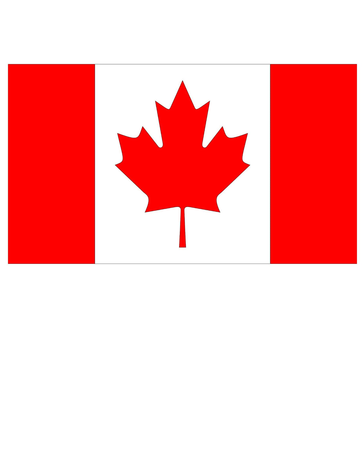 Canadese supportersvlag voor volwassenen rood en wit