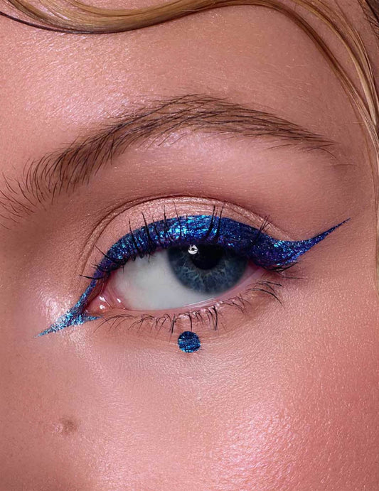 Eyeliner pailleté bleu électrique Si si la paillette™