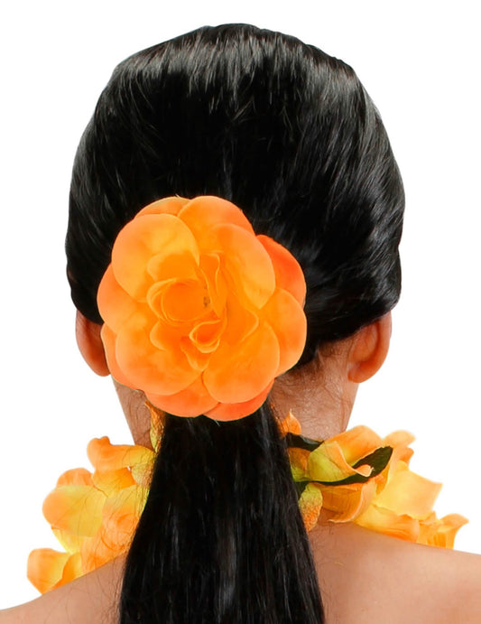 Gele bloem met haarelastiek
