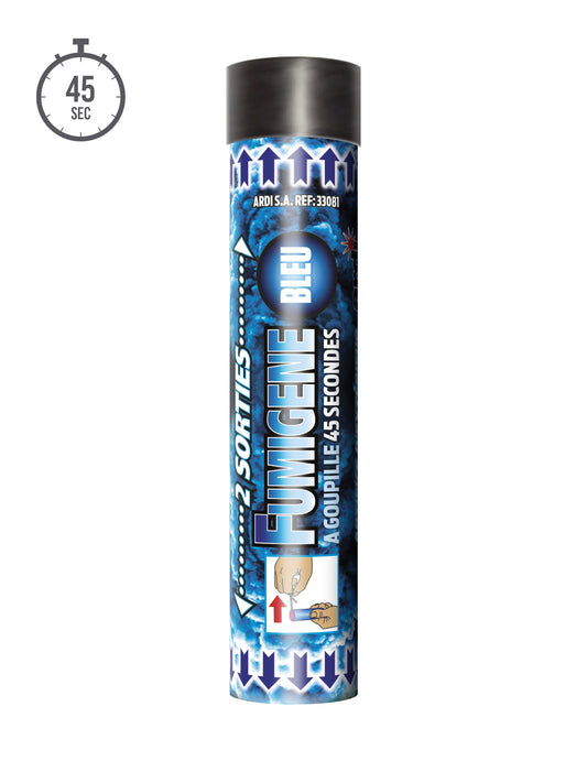 Détail de l'emballage du fumigène à goupille double sorties pour fête