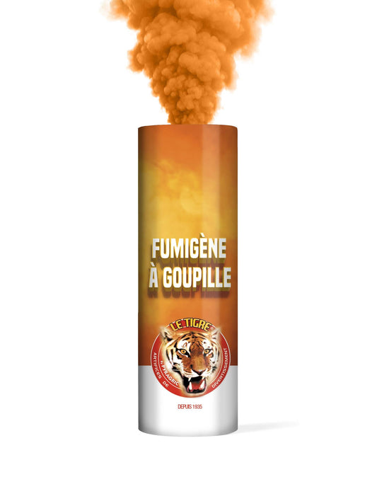 Effet de fumée orange du fumigène à goupille pour adulte orange durée 1 minute