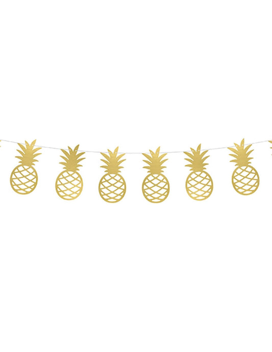 DIY-Slinger Goud Metallic Ananas 150 cm Decoratiekit
