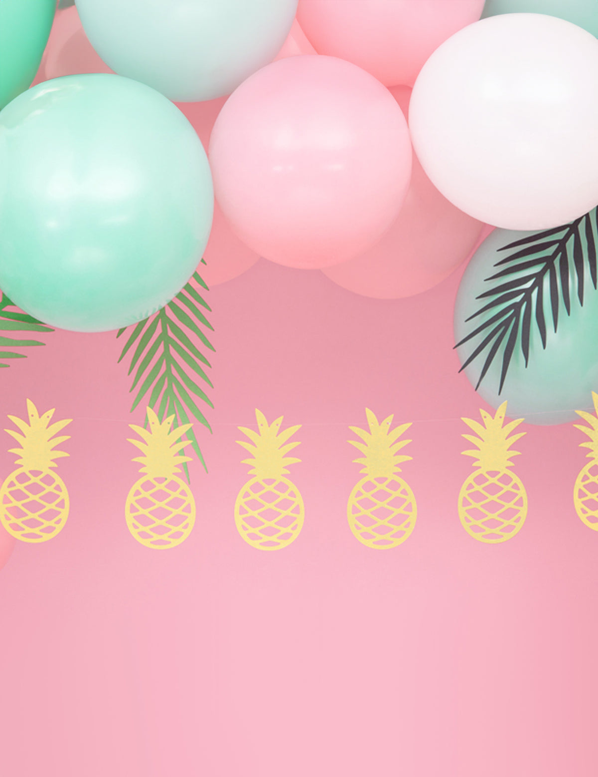 Guirlande Ananas doré métallique 150 cm