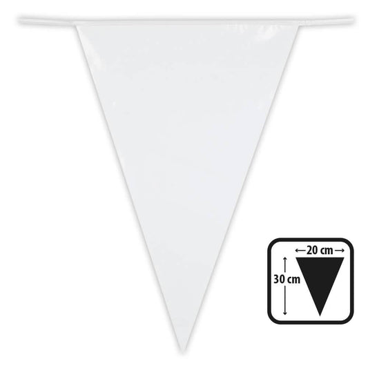 Witte vlaggenslinger