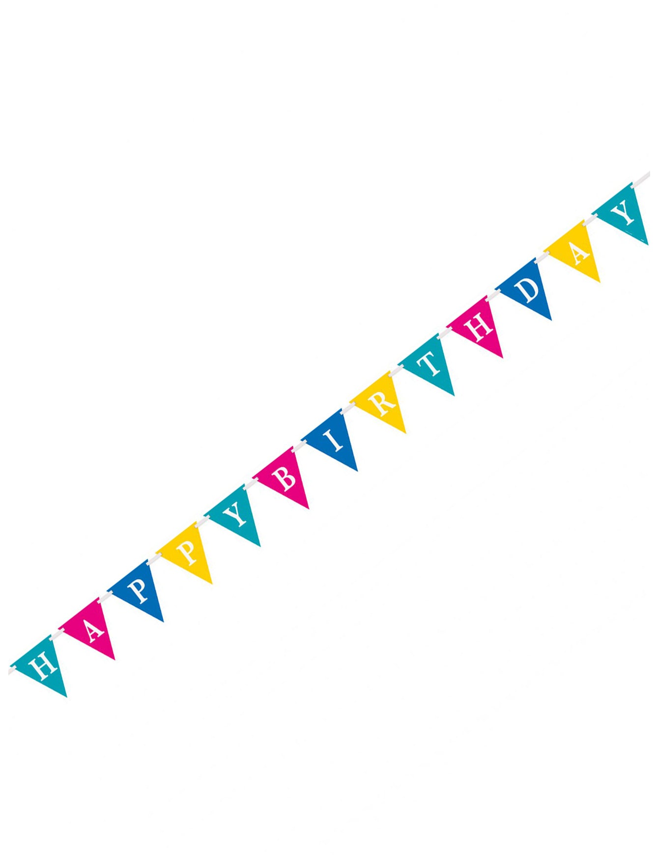 Guirlande de fanions Happy Birthday pour anniversaire multicolore