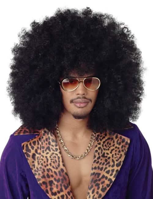 afropruik maxi voor volwassenen zwart volumineus