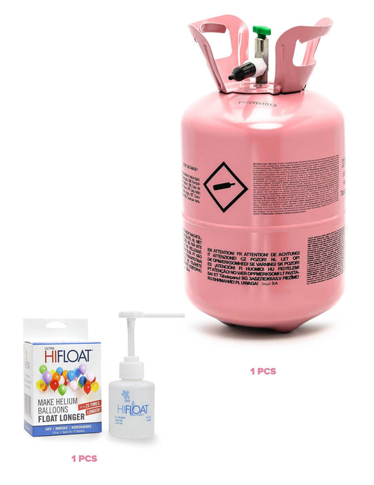 Heliumfles-set voor maximaal 30 ballonnen met Hi-Float