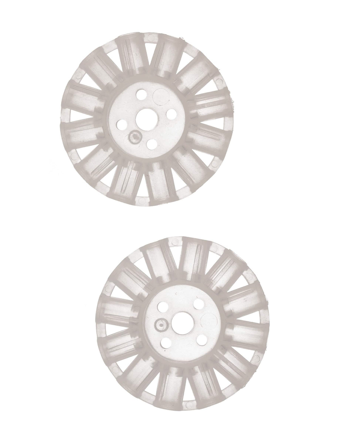 Détail des connecteurs circulaires du kit silhouette phosphorescente pour adulte